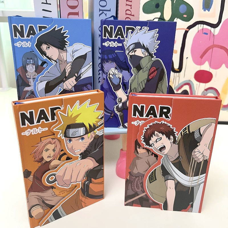 Cosplay Prop Book - Anime Naruto kleurenplatenboek: notitieboekje met magnetische