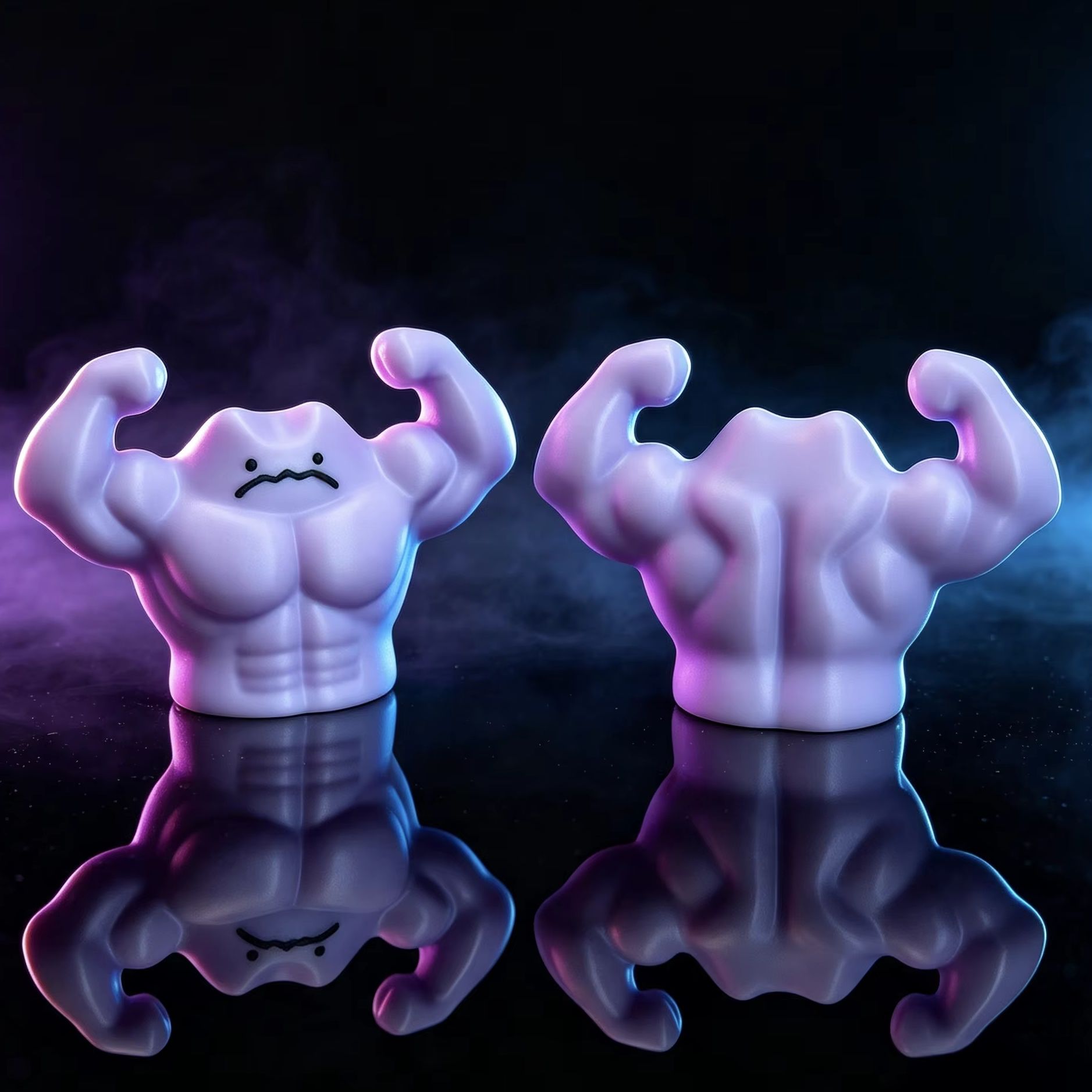Cosplay Prop Display - Pokémon Nieuwigheids-Stressverlichtende Sculptuur Gespierde Getransformeerde Ditto