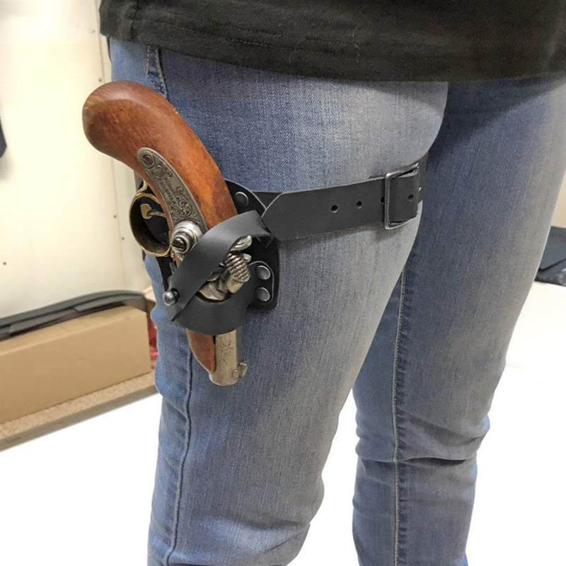 Cosplay Prop Pistol - Mini Pistol Derringer Been Kousenband Holster