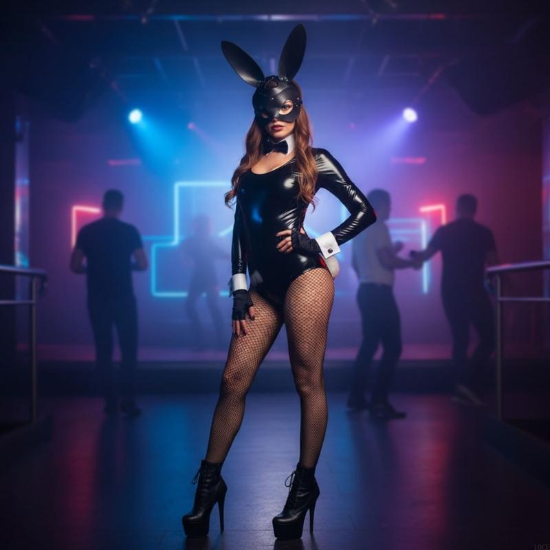 Easy Cosplay Prop - Elegante konijnenoren gezichtsmasker geventileerde structuur mode