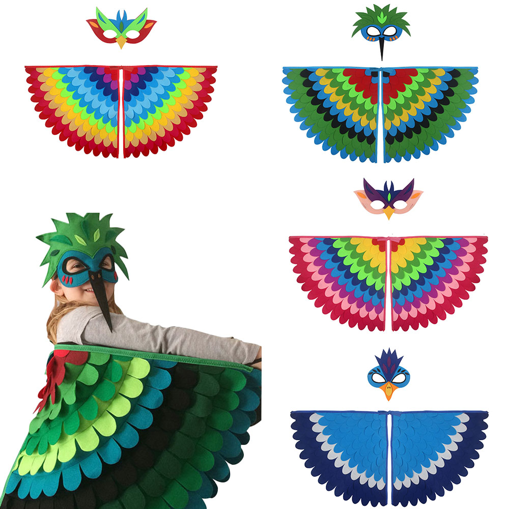 Free Cosplay Prop Patterns - Schattig uilenvleugels kostuum dierlijk pauwpatroon vilten