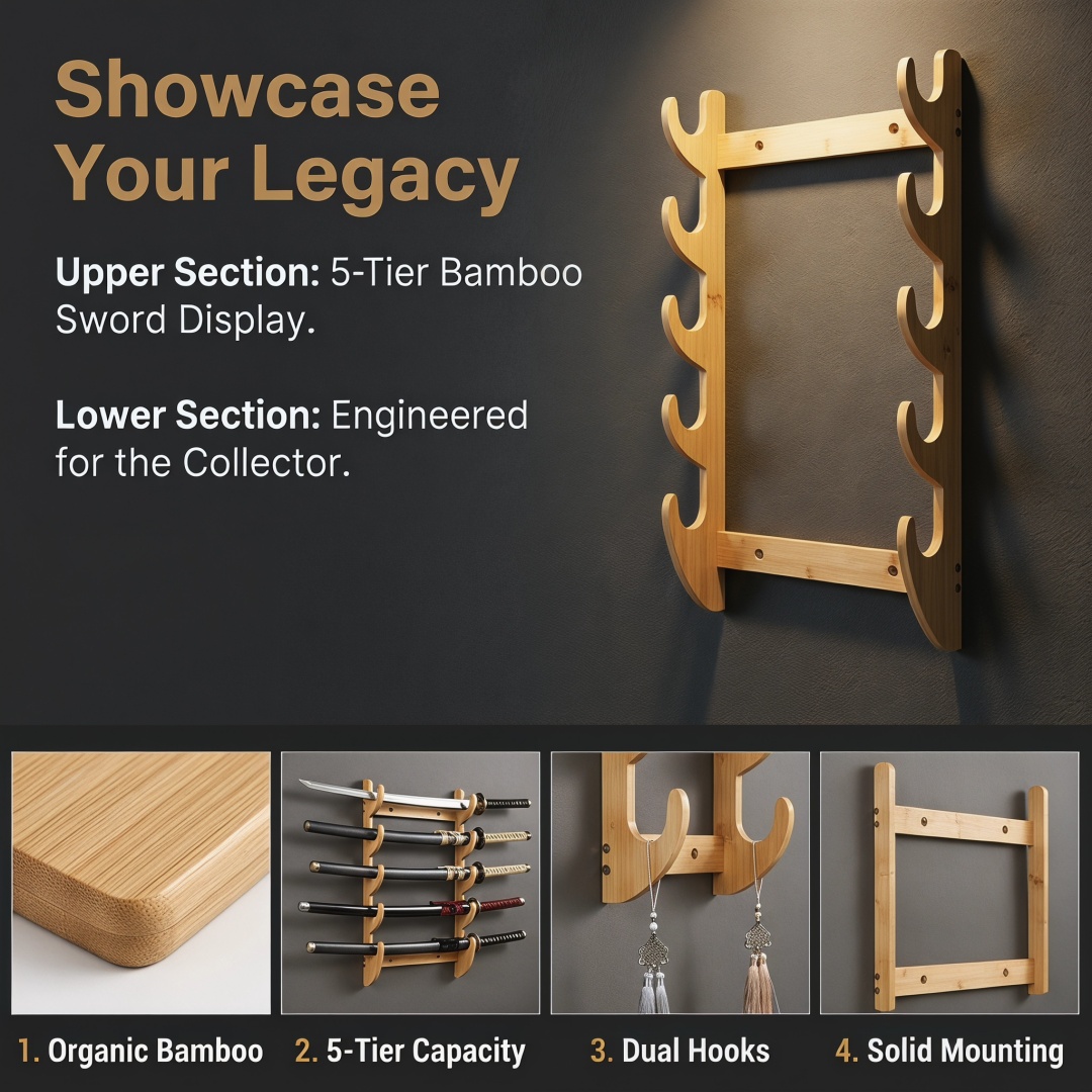 1-8 Laags Houten Zwaardhouder  - Cosplay Prop Display recensie en prijs